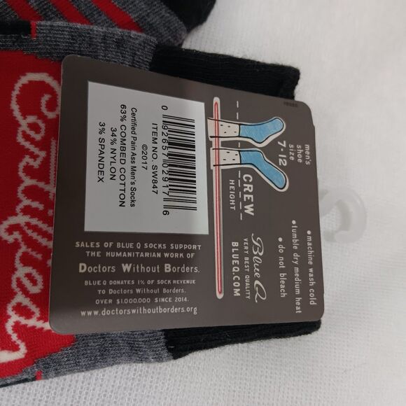 Blue Q "Certified Pain In Ass" Mens 7-12 Socks - Picture 4 of 4